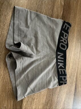 Nike Gray Elastic-Waist Performance Shorts